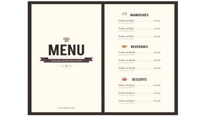 Menu quán Menu quán