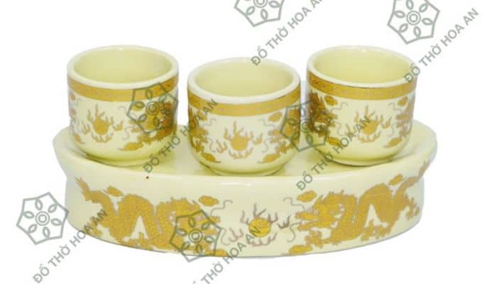 Khay thờ 3 chén Khay thờ 3 chén