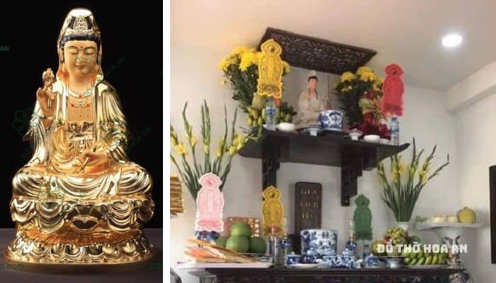 Vị trí đặt bàn thờ Phật Bà Quan Âm tốt nhất là nên đặt tại giữa nhà