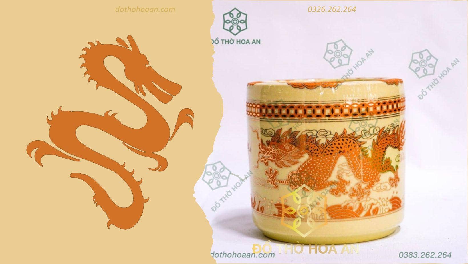 Bát hương Rồng 4 móng Bát hương Rồng 4 móng