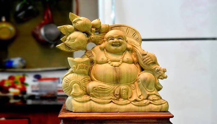tượng Phật Di Lặc bằng gỗ mít được ưa chuộng tượng Phật Di Lặc bằng gỗ mít được ưa chuộng